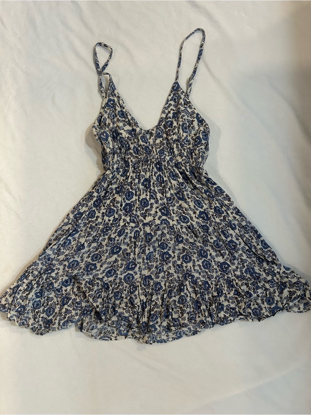 paisley floral mini with open back